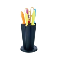 Six piece set of colorful vegetable and fruit cutting tools combination