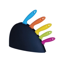 Six piece set of colorful vegetable and fruit cutting tools combination