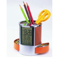 Multifunctional metal mesh pen holder perpetual calendar